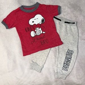 peanuts/ snoopy outfit valentines themed size 2T
